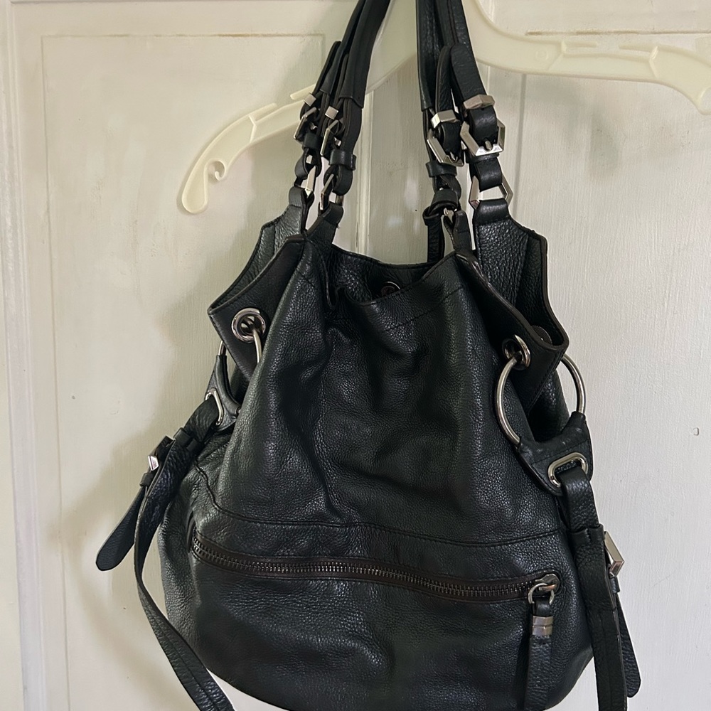 DR YANY large black leather bag.